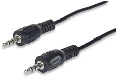 INTELLINET/Manhattan Stereo Audio Cable  Black, 0.9 m (3 ft.), Stock# 393935