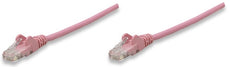 INTELLINET/Manhattan 392808 Network Cable, Cat6, UTP 14 ft. (5.0 m), Pink (50 Packs), Stock# 392808