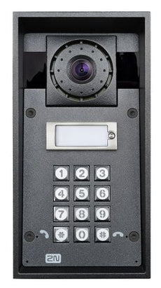 AXIS 2N 9151101CHKW 01339-001 IP Force Intercom - 1 Button + HD Camera + Keypad + 10W Speaker NEW