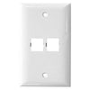 Suttle PLATE, 1GANG w/ (2)GEL JACKS  (-85) White, Part# 135-0027