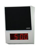 Valcom VIP-432A-DF-IC IP Talkback Speaker Faceplate Flush Mt. w/Digital Clock, Gray w/Black Grille, Stock# VIP-432A-DF-IC
