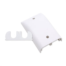 Single gang downward oriented faceplate with CablePass feed-through insert - White, Stock# 2-6503-85