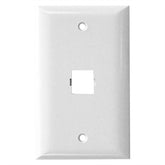 Suttle 2-2501-85 1-port faceplate, single gang, smooth finish - White, Part#135-0180