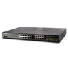 PLANET SGSW-24040R v6, 24-Port Gigabit Layer2/L4 Advance SNMP Manageable Switch + 4-Port Gigabit SFP,  trunking stack up to 16 Units, w/ -48V Redundant Power, Stock# SGSW-24040R