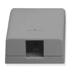 ICC SURFACE MOUNT BOX, ELITE, 1-PORT, GRAY Stock# IC108SB1GY