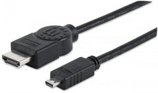 INTELLINET/Manhattan 324427 High Speed HDMI Cable with Ethernet Black, 2 m (6.6 ft.), Stock# 324427