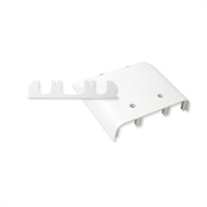 Suttle 2-6523D-85 Double gang downward oriented faceplate with three port CablePass feed-through insert - White, Stock# 2-6523D-85