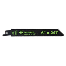 Greenlee 6-Inch By 3/4-Inch Metal Cutting Reciprocating Saw Blade, 24-TPI, Part# 353-624 ~ NEW
