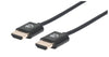 Manhattan Ultra-thin Premium High Speed HDMI Cable with Ethernet, Part# 394352