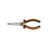 Klein Tools 7'' Long Nose Pliers Side Cutting Slim, Part# 2037EINS