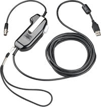 PLANTRONICS SHS2371-01 Push-to-Talk (PTT) USB Adapter, Stock# 92371-01