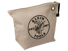 Klein Tools Consumable Zipper Bag, Natural Canvas, 10" x 8" ~ Stock# 5539NAT ~ NEW