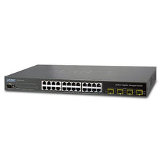 PLANET WGSW-24040 IPv6, 24-Port Gigabit with 4-Port SFP Layer 2/4 SNMP Managed Switch, Stock# WGSW-24040