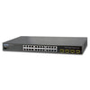 PLANET WGSW-24040R IPv6, 24-Port Gigabit with 4-Port SFP Layer 2/4 SNMP Managed Switch w/-48V Redundant PWR, Stock# WGSW-24040R