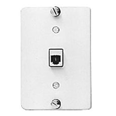 Suttle 630AC6-85 Wall Phone Faceplate: Suttle, RJ12, Screw Terminals - White, Stock# 630AC6-85