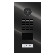 DoorBird IP Video Door Station D2101V Stainless Steel V4A, PVD Coating with high-gloss  Titanium-Finish, Part# 423870154