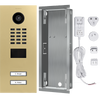 DoorBird IP Video Door Station D2102V, stainless steel V2A, 2 call buttons, incl. flush-mounting housing, (Surface-mounting housing sold separately)