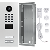 DoorBird IP Video Door Station D2102V, stainless steel V2A, 2 call buttons, incl. flush-mounting housing, (Surface-mounting housing sold separately)