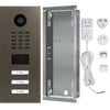 DoorBird IP Video Door Station D2103V, Stainless steel V2A, 3 call buttons, incl. flush-mounting housing,  (Surface-mounting housing sold separately)