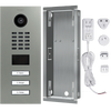 DoorBird IP Video Door Station D2103V, Stainless steel V2A, 3 call buttons, incl. flush-mounting housing,  (Surface-mounting housing sold separately)