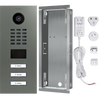 DoorBird IP Video Door Station D2103V, Stainless steel V2A, 3 call buttons, incl. flush-mounting housing,  (Surface-mounting housing sold separately)