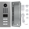 DoorBird IP Video Door Station D2103V, Stainless steel V2A, 3 call buttons, incl. flush-mounting housing,  (Surface-mounting housing sold separately)