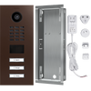 DoorBird IP Video Door Station D2103V, Stainless steel V2A, 3 call buttons, incl. flush-mounting housing,  (Surface-mounting housing sold separately)