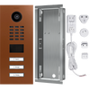 DoorBird IP Video Door Station D2103V, Stainless steel V2A, 3 call buttons, incl. flush-mounting housing,  (Surface-mounting housing sold separately)