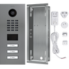 DoorBird IP Video Door Station D2103V, Stainless steel V2A, 3 call buttons, incl. flush-mounting housing,  (Surface-mounting housing sold separately)