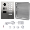 DoorBird IP Video Door Station D2107V, Stainless steel V2A (salt-water and grinding dust resistant), brushed, 7 call buttons, includes flush-mounting housing