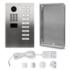 DoorBird IP Video Door Station D2109V, Stainless steel V2A, (salt-water and grinding dust resistant), brushed, 9 call buttons includes flush-mounting housing