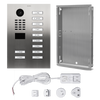 DoorBird IP Video Door Station D2111V, stainless steel V2A, (salt-water and grinding dust resistant), brushed, 11 call buttons includes flush-mounting housing
