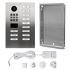 DoorBird IP Video Door Station D2112V, Stainless steel V4A (salt-water and grinding dust resistant), brushed,12 call buttons, includes flush mounting