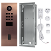 DoorBird IP Video Door Station D2101FV EKEY for single family homes, 1 call button, includes Flush Mounting, with cut-out for ekey Home FS OM I module (fingerprint reader not included in delivery, no surface-mounting housing available)