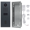 DoorBird IP Video Door Station D2101FV EKEY for single family homes, 1 call button, includes Flush Mounting, with cut-out for ekey Home FS OM I module (fingerprint reader not included in delivery, no surface-mounting housing available)