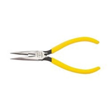 Klein Tools 6" Standard Long-Nose Pliers - Side-Cutting with Spring Stock# D203-6C