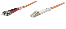 Intellinet Fiber Optic Patch Cable, Duplex, Multimod 2.0 m (7.0 ft.), Orange, Part# 470414