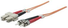 Intellinet Fiber Optic Patch Cable, Duplex, Multimode 20 m (66 ft.), Orange, Part# 472586