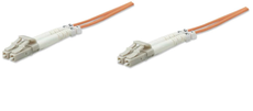 Intellinet Fiber Optic Patch Cable, Duplex, Multimode 20.0 m (66.0 ft.), Orange, Part# 472753