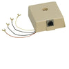 Simplex CorroShield 4-conductor Jack Assembly, Cover Only, Spade Terminals - Electrical Ivory (52), Part# 625C4-52RC