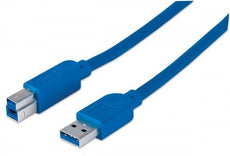 INTELLINET/Manhattan 322454 SuperSpeed USB Device Cable 3 m Blue, Stock# 322454
