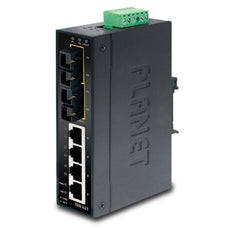 PLANET ISW-621S15 IP30 Slim Type 4-Port Industrial Ethernet Switch + 2-Port 100Base-FX(15KM) (-10 - 60 C), Stock# ISW-621S15