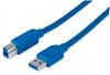 INTELLINET/Manhattan 322430 SuperSpeed USB Device Cable,2 m, Blue, Stock# 322430