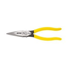 Klein Tools 8" Heavy-Duty Long-Nose Pliers - Side-Cutting, Wire Stripping & Crimping Stock# D203-8NCR