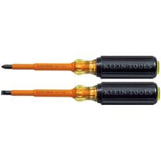 Klein Tools 2 Piece Set of 4'' Insulated Screwdrivers, Stock# 33532-7