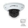 SPECO HD-TVI 2MP IR Mini-Dome Camera with Junction Box, 3.6mm Fixed Lens, White Housing, Stock# HTMD2T