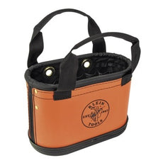 Klein Tools Hard-Body Bucket, 15-Pocket Oval Bucket, Orange/Black, Stock# 5144HBS