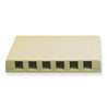 ICC SURFACE MOUNT BOX, ELITE, 6-PORT, IVORY Stock# IC108SB6IV