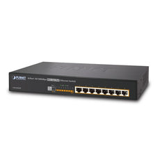 PLANET FSD-808HP 13" 8-Port 10/100 Ethernet Switch with 8-Port 802.3at High Power PoE Injector, Stock# FSD-808HP