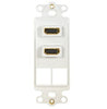 ICC INSERT, DECOREX, 2-PORT, DUAL HDMI, WH Stock# IC107DDHWH